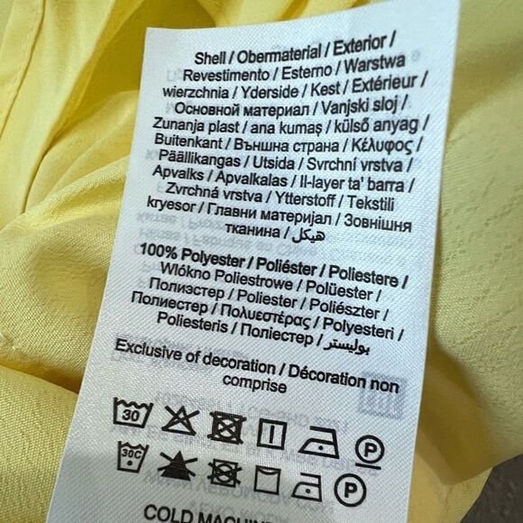 Vero Moda ruffled summer dress yellow size medium - Picture 16 of 16